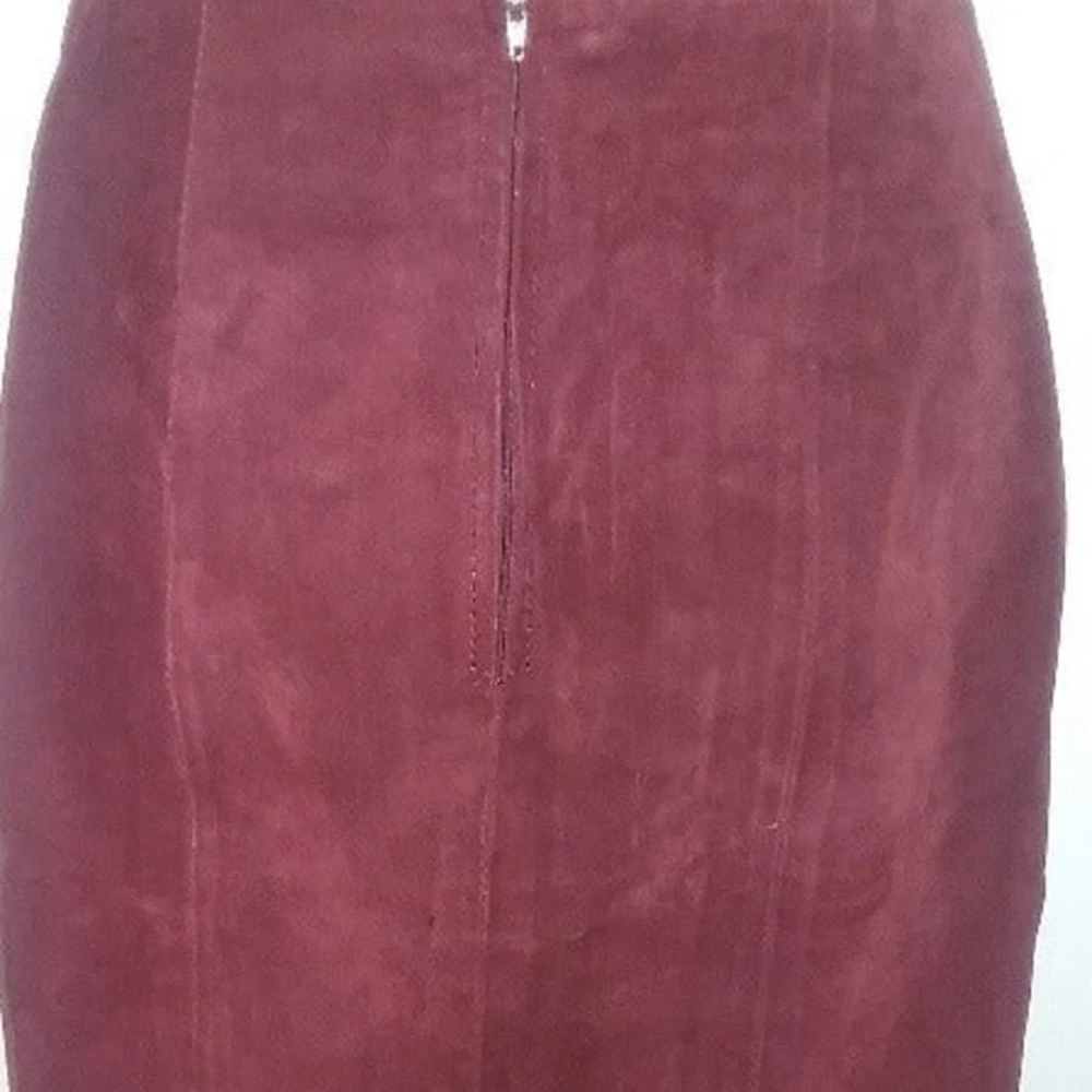 Savannah 
Elegant Wine Suede Skirt